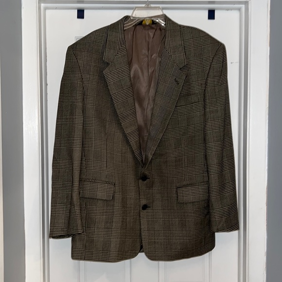 Carlo Cravalli 100% Wool Black & White Houndstooth Blazer - Picture 1 of 4